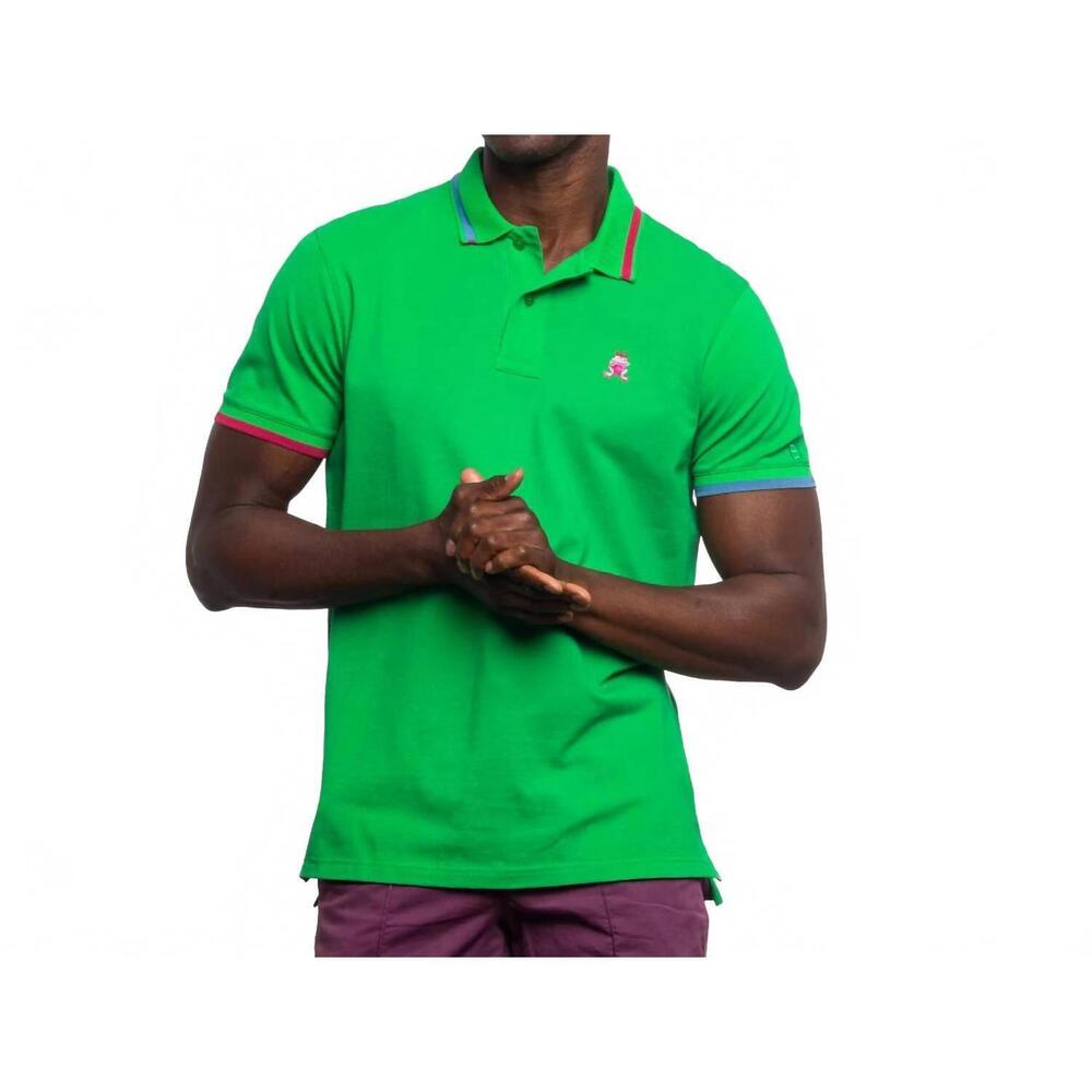NEW EIGHT X monaco frog slim fit polo in green